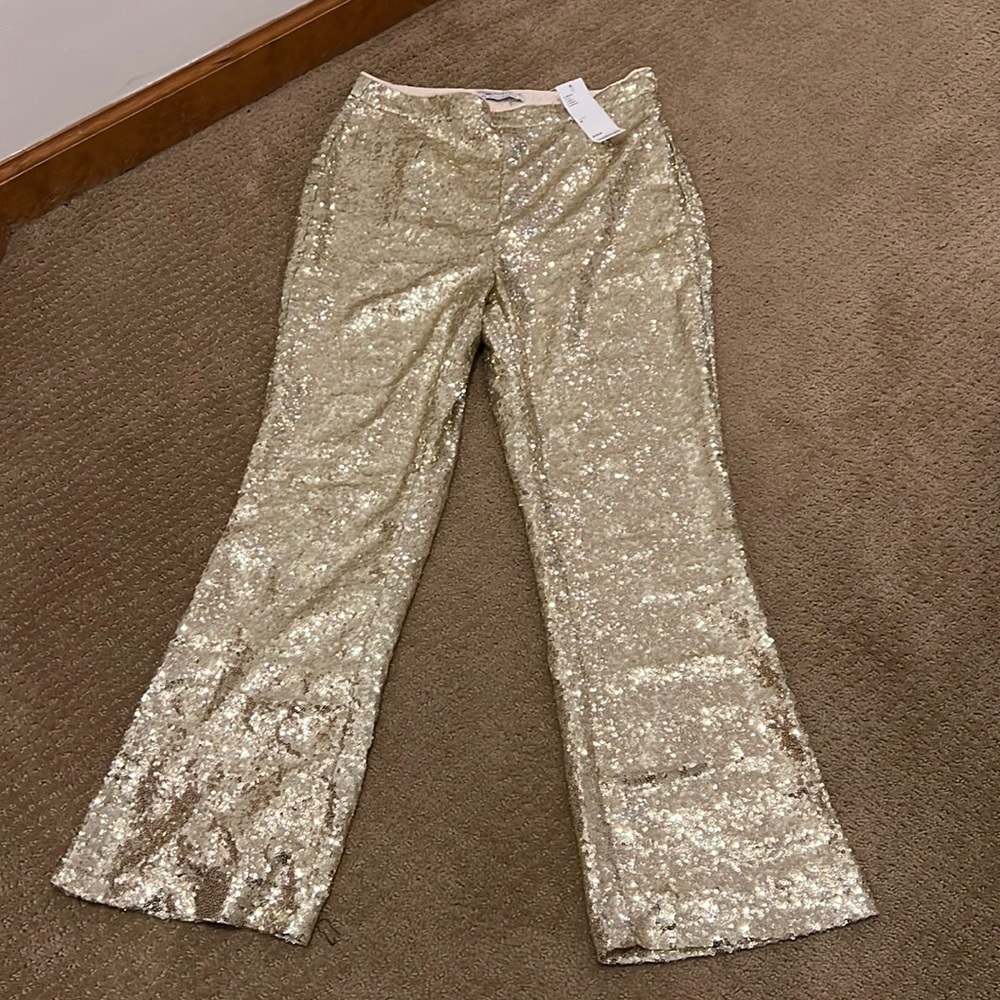Gold sequin pants